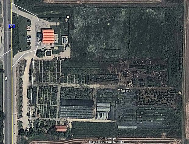 Satelite picture of the central nursery of The Palm Center of Bulgaria, Botanical Garden - Plovdiv